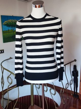 Maglione donna nero e bianco. Zara. M