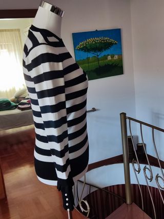 Maglione donna nero e bianco. Zara. M