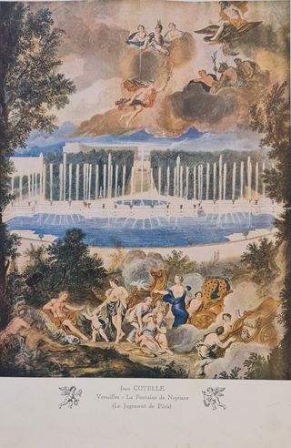 Litografia o lamina antigua Jean Cotelle