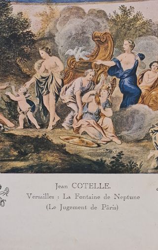 Litografia o lamina antigua Jean Cotelle