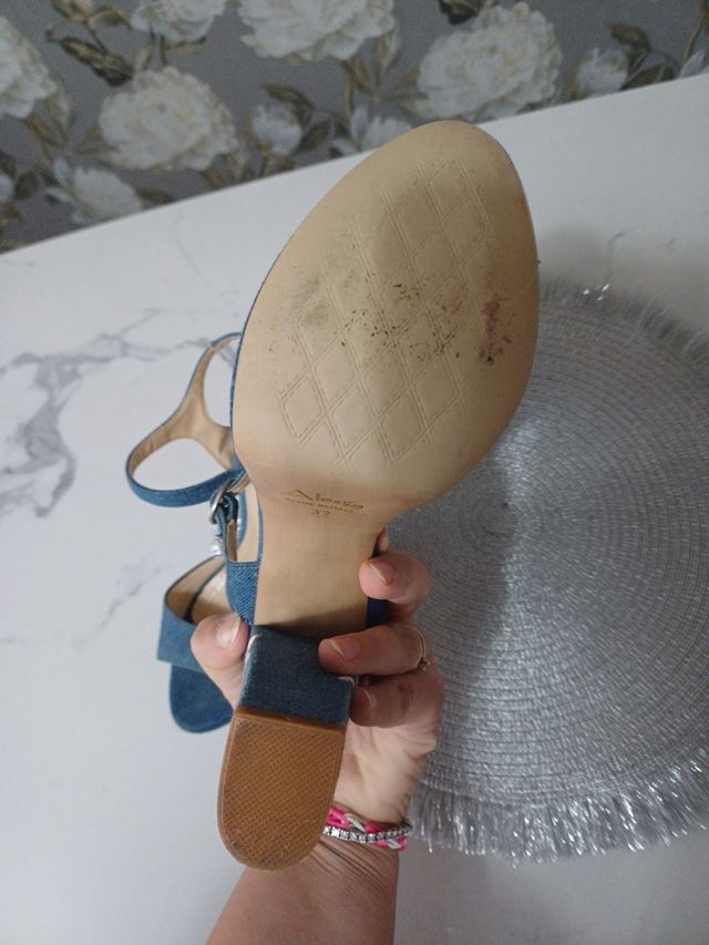 Sandali Jeans donna tacco alto comodo