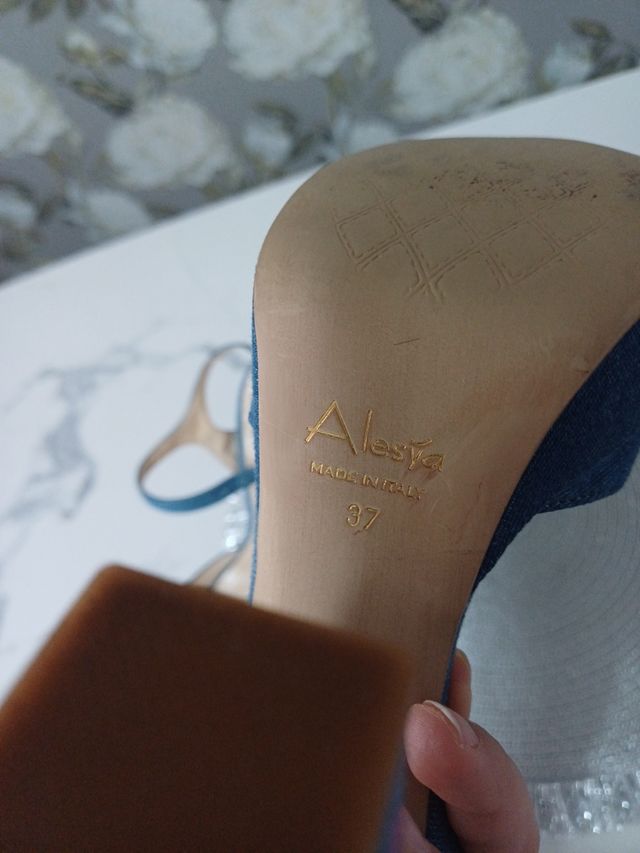 Sandali Jeans donna tacco alto comodo