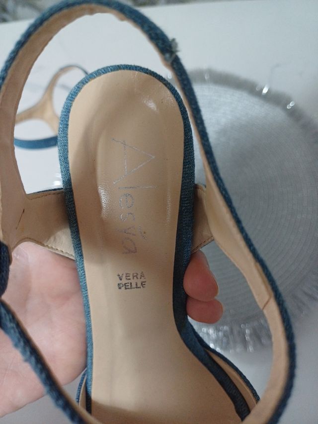 Sandali Jeans donna tacco alto comodo