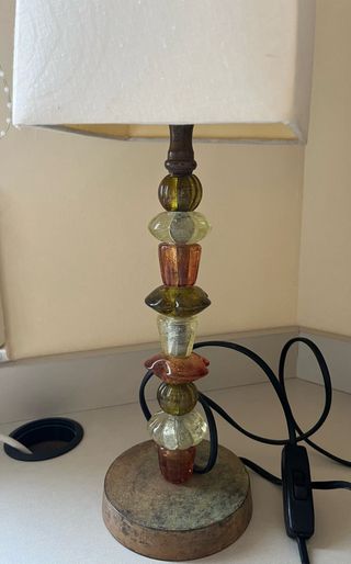 LAMPARA DE MESA CRISTAL 