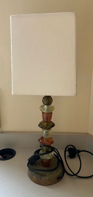 LAMPARA DE MESA CRISTAL 
