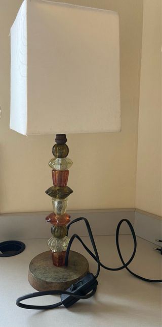 LAMPARA DE MESA CRISTAL 