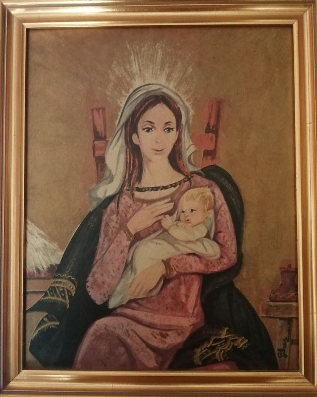 Cuadro vintage de maternidad. Años 60's