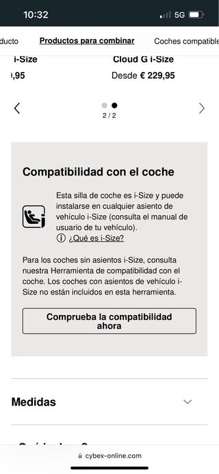 Sillita coche bebé grupo 0 Cloud Z2 i-Size