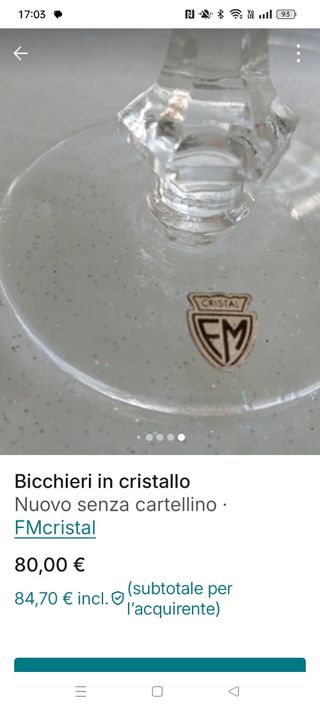 Bicchieri in cristallo
