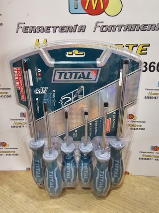 6 DESTORNILLADORES CHROME VANADIUM TOTAL