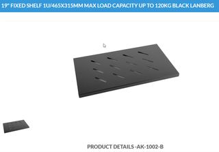 Bandeja rack 19" 1U Landberg AK-1002-B