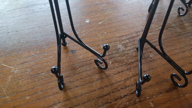 12 soportes de hierro laminado negro