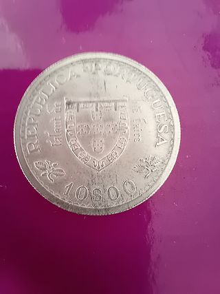 MONEDA PLATA 10 ESCUDOS PORTUGAL 1960