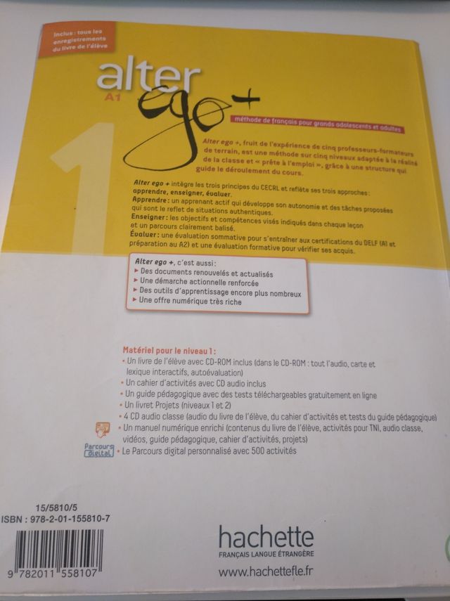 libro de francés Alter ego  A1