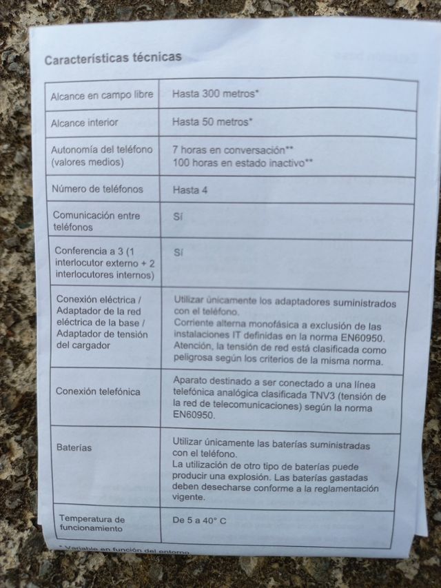 Teléfonos inalámbricos