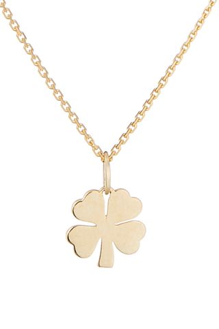 COLGANTE DE ORO AMARILLO, TREBOL