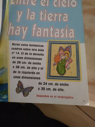 Punto de cruz Libro el mundo fantastico  hadas