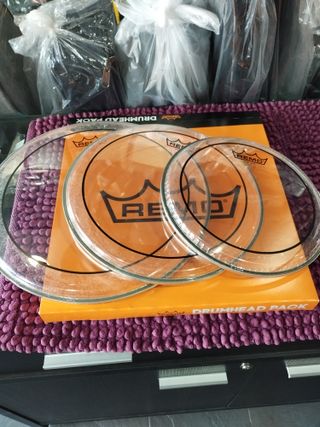 Juego Parches Remo Pinstripe (10/12/14) Clear
