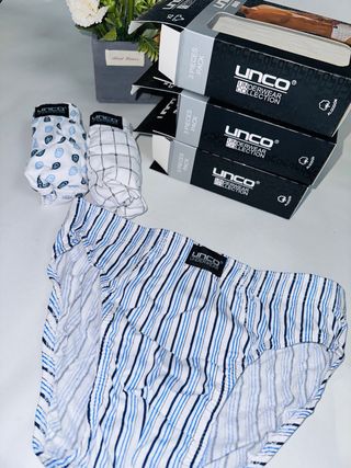 Nuevo! UNCO- Slip 100% Algodón Pack3