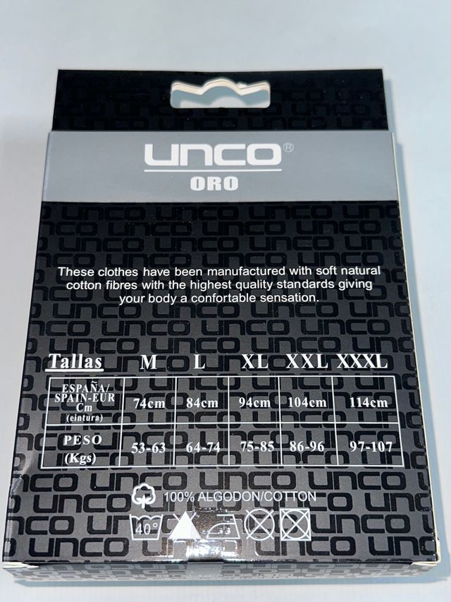 Nuevo! UNCO- Slip 100% Algodón Pack3