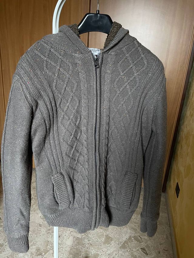 Statham Vintage Giubbotto in Maglia Ricamato S