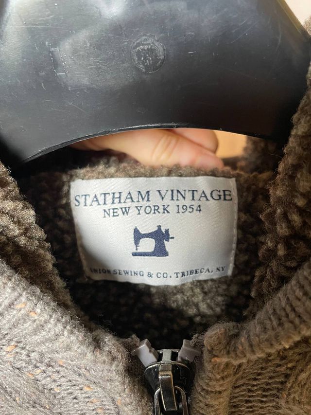 Statham Vintage Giubbotto in Maglia Ricamato S