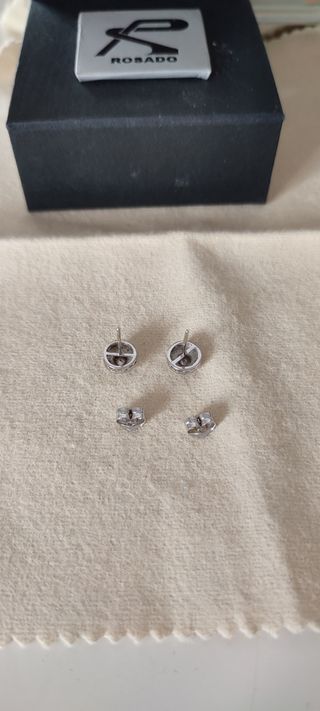 Pendientes oro blanco y diamantes