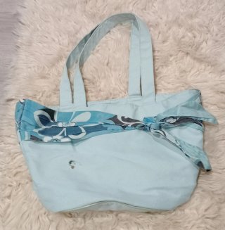 Bolsa playa azul vintage