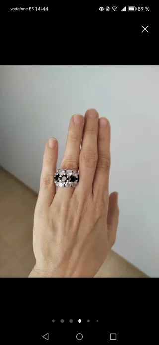 Anillo de plata 925 y circonitas