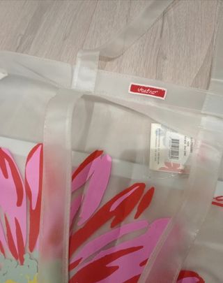 Bolsa tote transparente flor