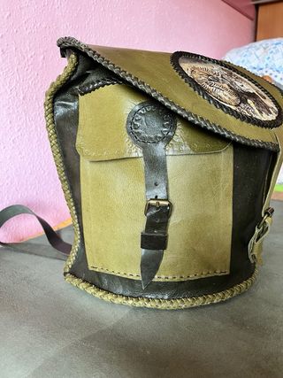 Mochila cuero hecha a mano