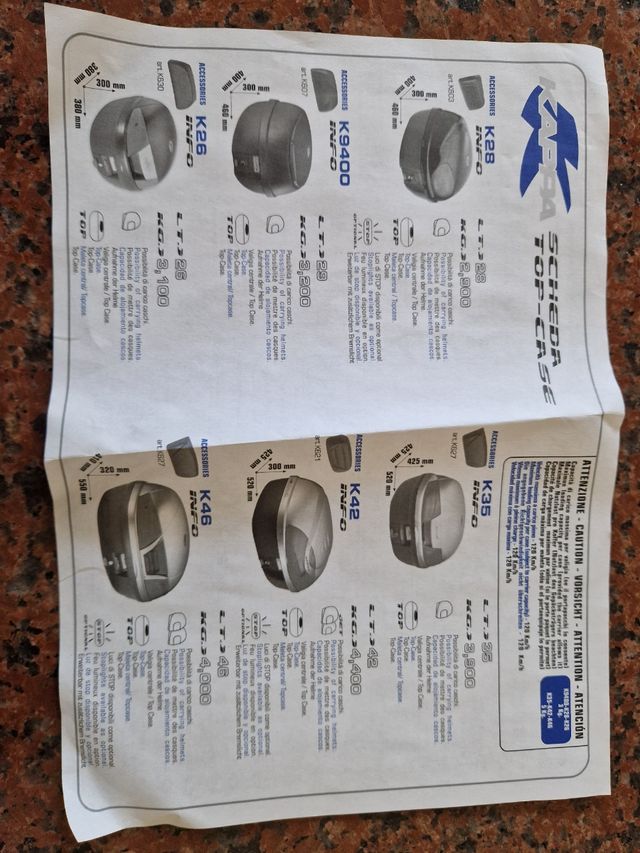 Piastra per bauletto Kappa