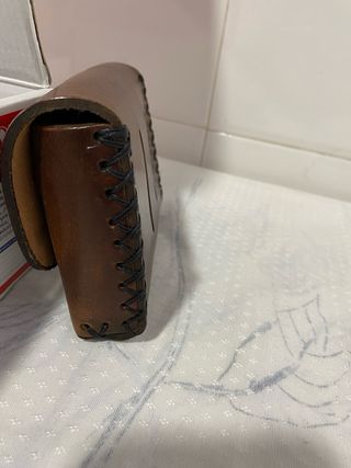 moteros cartera de cuero para cinturon.