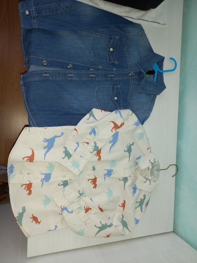 2 camisas 4-5 años vaquera dinosaurios
