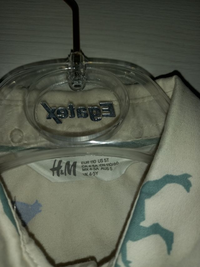 2 camisas 4-5 años vaquera dinosaurios