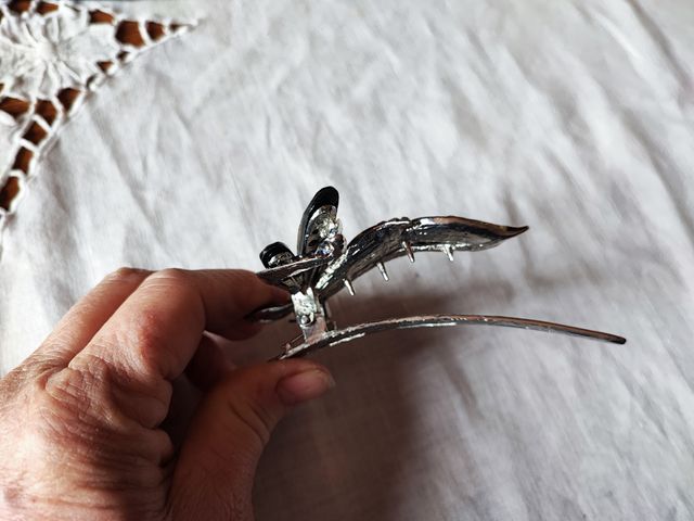 Molletta capelli in metallo e strass