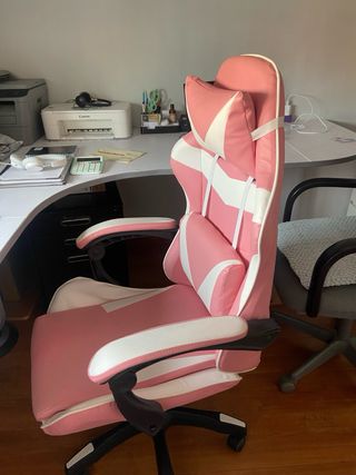 SILLA GAMING ROSA Y BLANCA