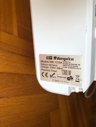 Radiador  eléctrico bajo consumo ORBEGOZO