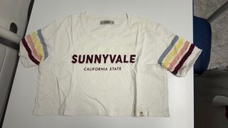 Camiseta blanca cruda Pull and Bear