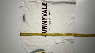 Camiseta blanca cruda Pull and Bear