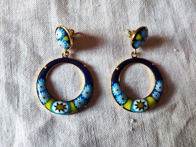 Set 3 orecchini in pietre dure e murina