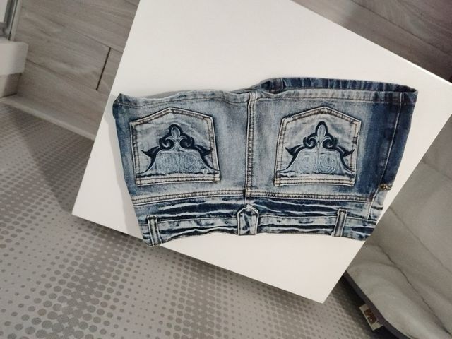 Falda vaquera zaul claro