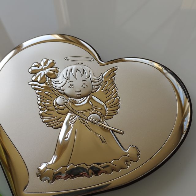 Cuore angelo argento