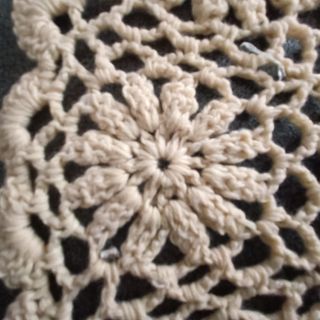 Set 2 sottopiatti cotone inamidato effetto pizzo