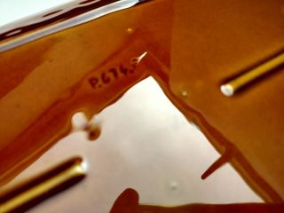 Bandeja cerámica esmaltada con hojas de roble