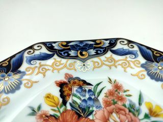 Plato porcelana japonés octogonal