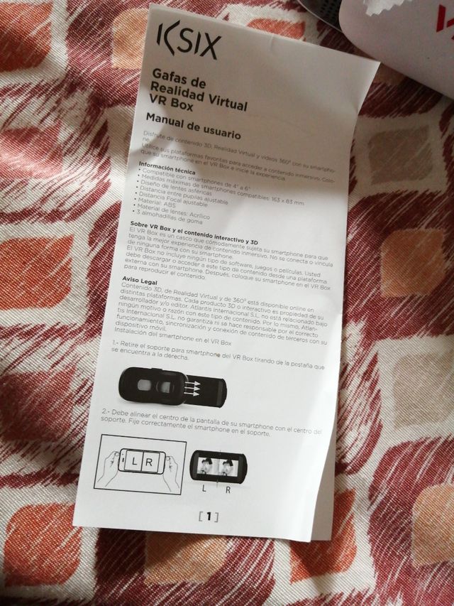 Gafas realidad virtual VRBOX