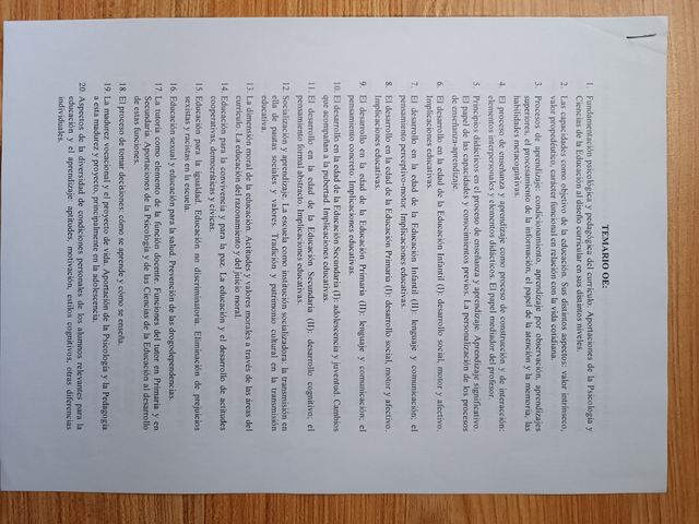 Temario Orientación Educativa Andalucía