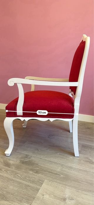 Butaca blanca y roja