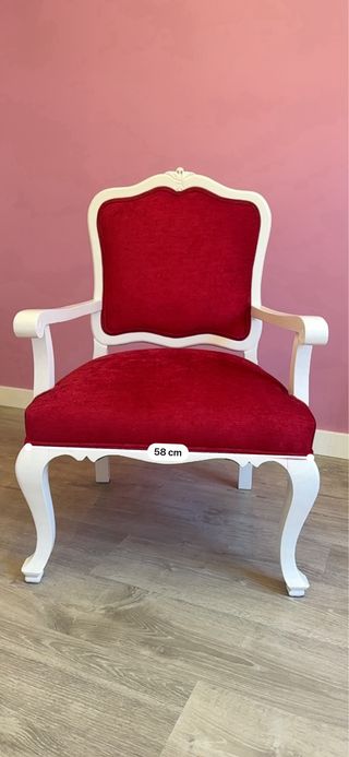 Butaca blanca y roja